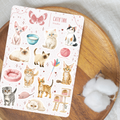 Feuille d’autocollants – Chats Pastel ✿