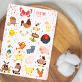 Feuille d’autocollants – Fermette ✿