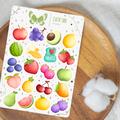 Feuille d’autocollants – Fruité ✿