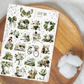 Feuille d’autocollants – Jardin vert ✿