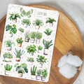 Feuille d’autocollants – Plante verte ✿