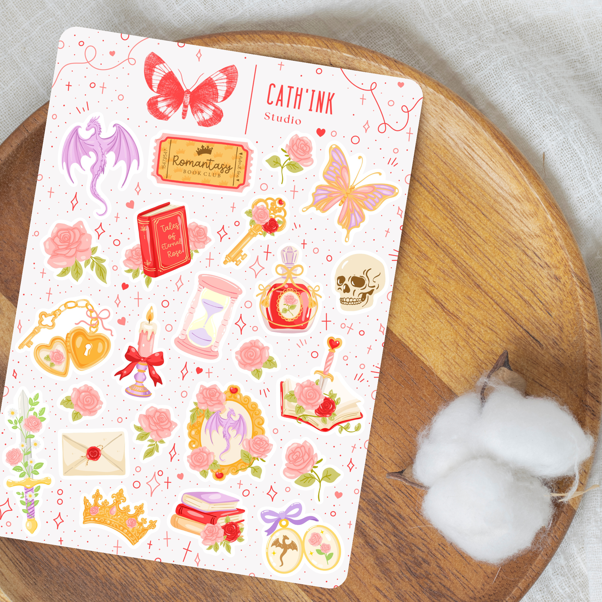 Feuille d’autocollants – Romantasy ✿
